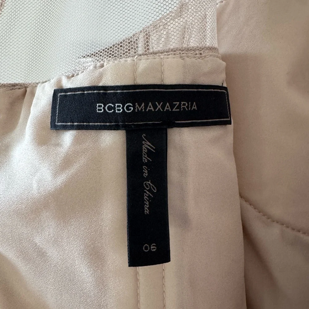 BCBGMaxAzria Morgane Champagne Embellished Dress - Picture 6 of 7